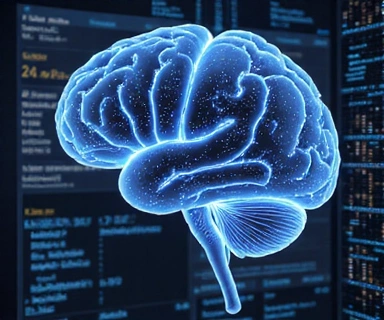 AI brain processing financial data