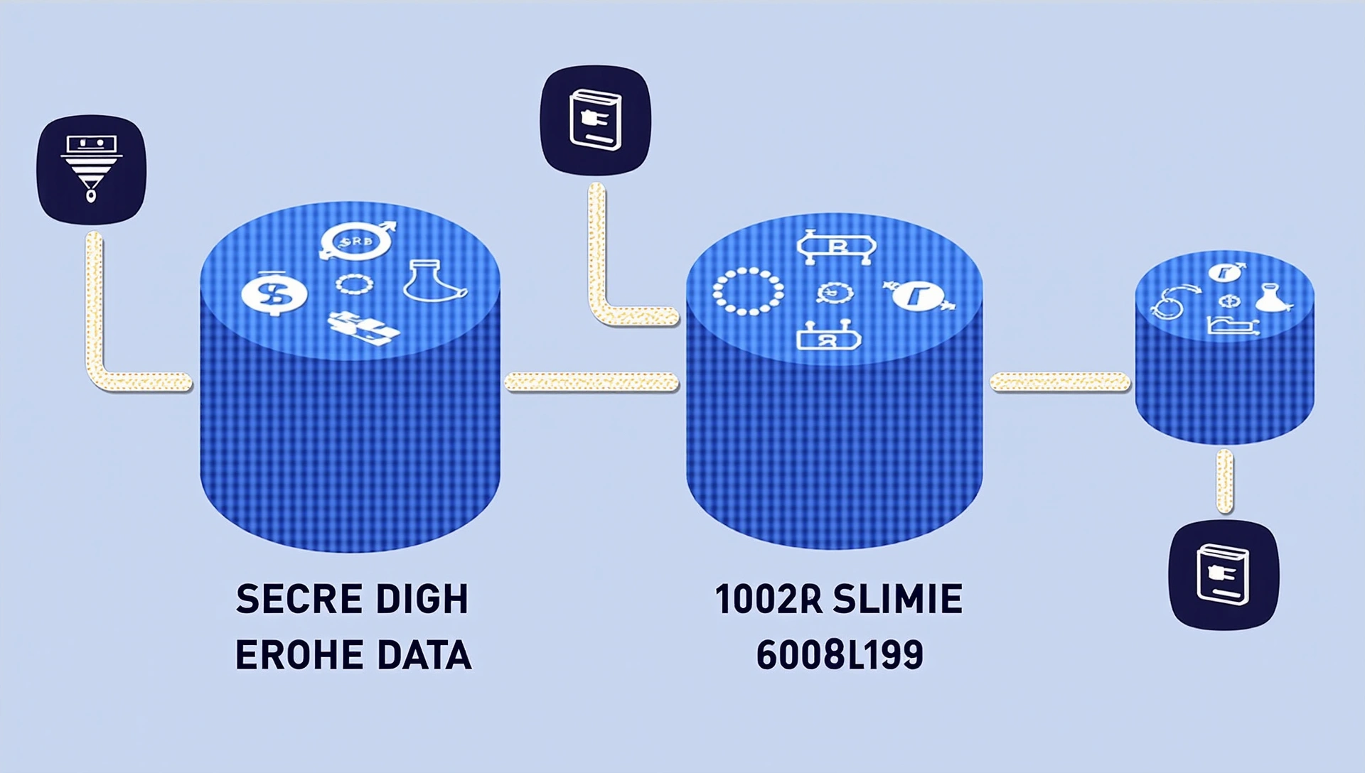 Abstract representation of secure data flow, blockchain technology, and financial auditing