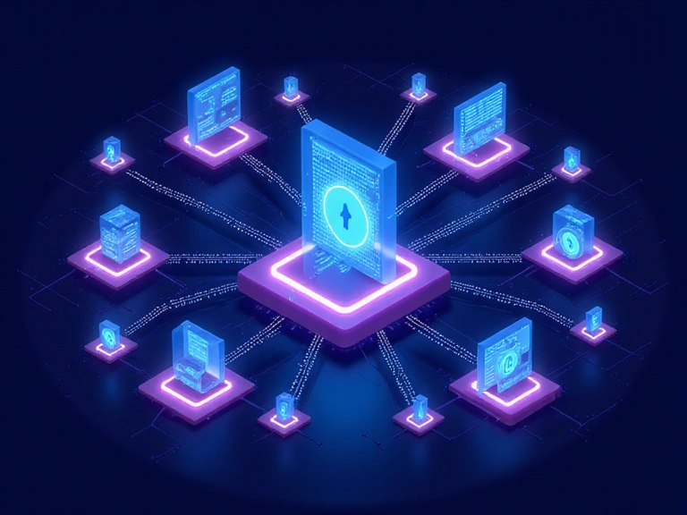 Visual representation of AI and blockchain integration in finance